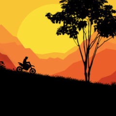 Save Nitro for boosting over steep in Sunset Bike Racing.